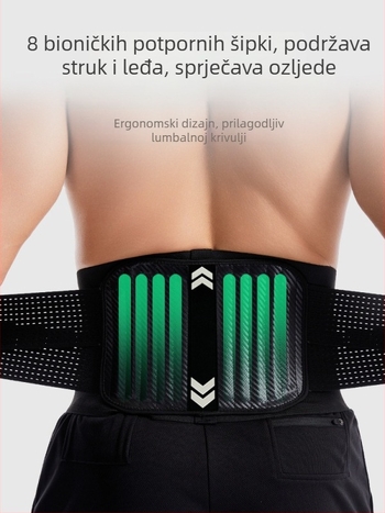 Prilagodljiv pojas za podršku struka s kompresijom, prikladan za čučnjeve i trčanje, oblikovanje struka i trbuha, fitness pojas s oprugom
