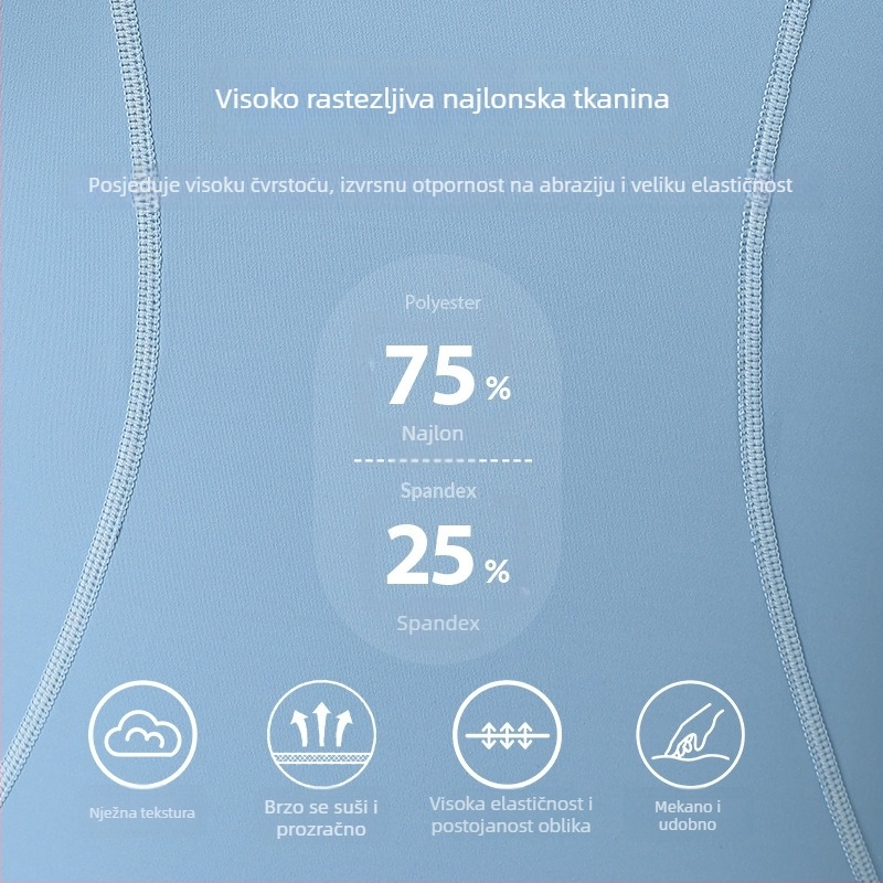 Muški dugi rukav kompresijski top za trening, visoka elastičnost, brzo suši i prozračan
