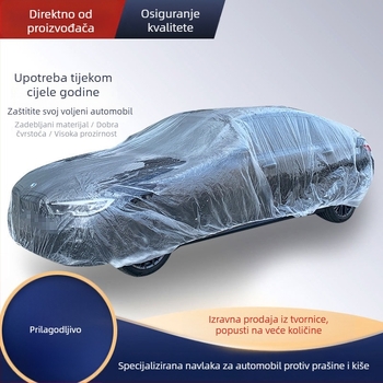 Jednokratno prozirno plastično pokrivalo za automobil, zaštita od prašine za servis i održavanje, PE film, za sve sezone