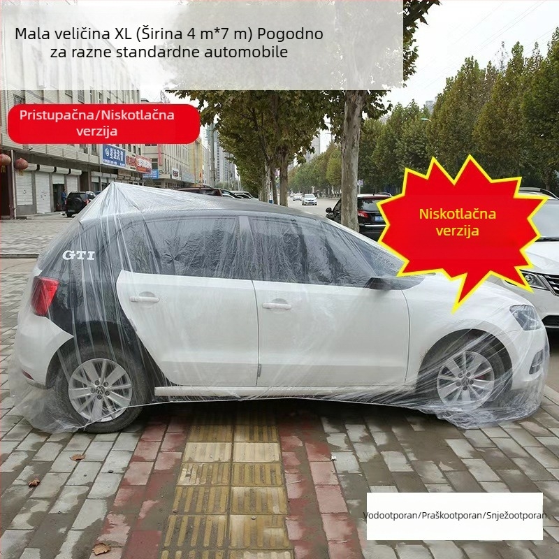 Jednokratno prozirno plastično pokrivalo za automobil, zaštita od prašine za servis i održavanje, PE film, za sve sezone