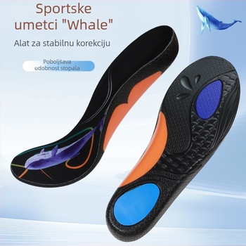 Udobne korektivne uloške Whale Pad za plosko stopalo, potpora luka, ublažavanje udara i prozračnost.
