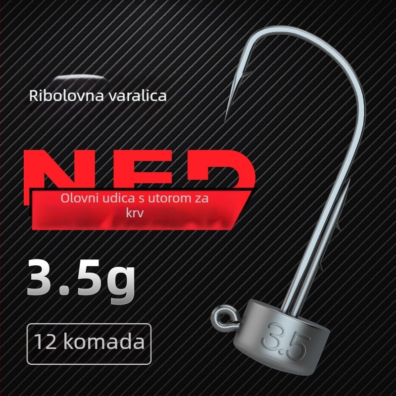 Ordinary Road NED lead head hook with mushroom head, wide belly, die-cast, floating shrimp and bass hooks