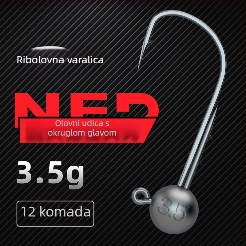 Ordinary Road NED lead head hook with mushroom head, wide belly, die-cast, floating shrimp and bass hooks