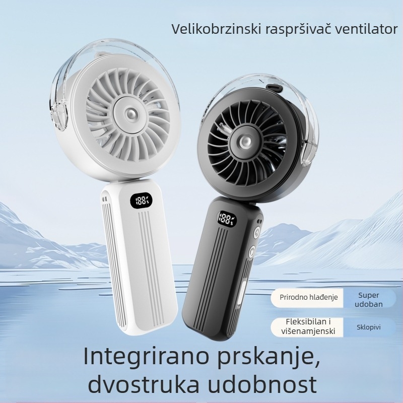 Seuwu 2025 ručni ventilator visokih brzina, sklopni s raspršivanjem, velika kapacitet baterije, brushless motor, prenosni