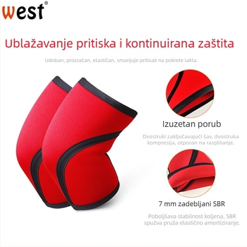 Sportske lakatne zaštitne od 7 mm materijala, tlmiiranje udara za čučnjeve, košarku, nogomet, odbojku i rolanje