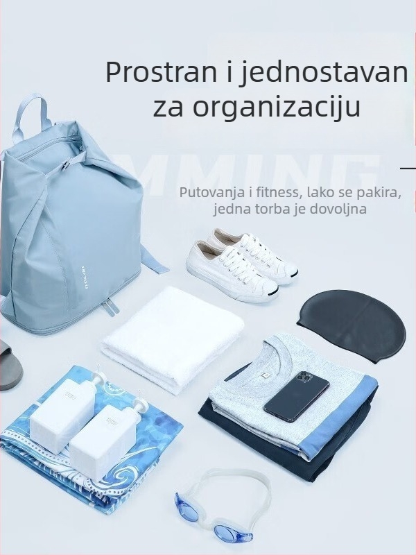Sportska torba s odjeljkom za mokro/suho, vodootporna torba za plivanje i plažu, za fitness i putovanja, s pretincem za cipele