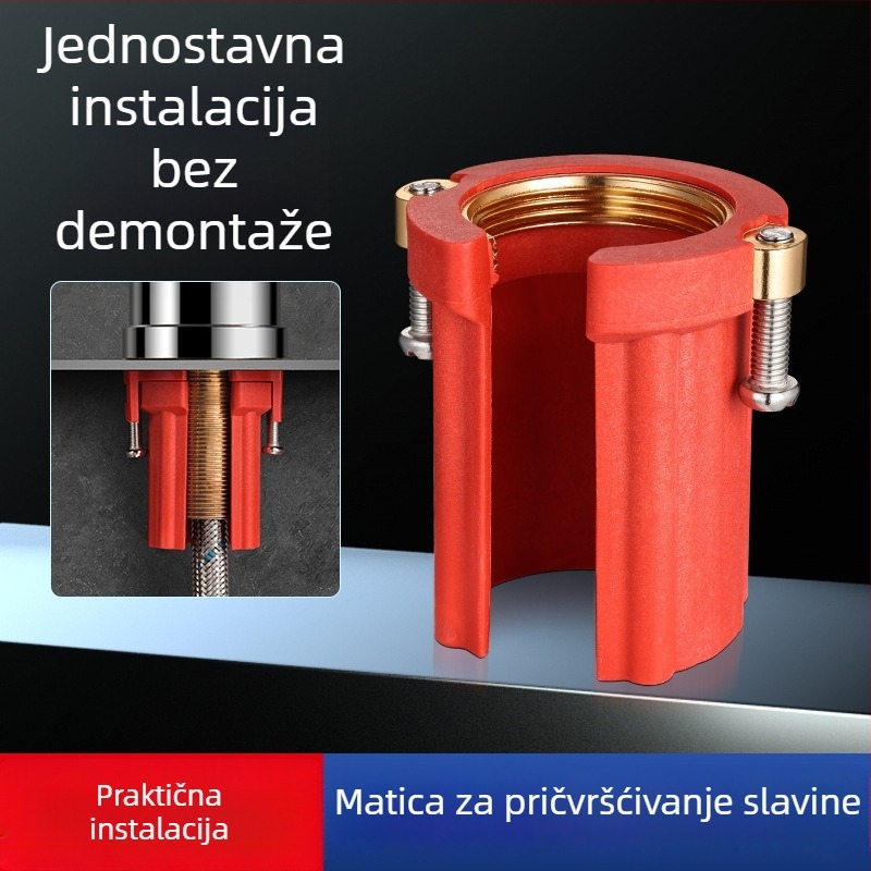 Rukohvat slavine za toplo i hladno, kutni ventil, jezgro ventila, kuhinjski tuš, nehrđajući čelik