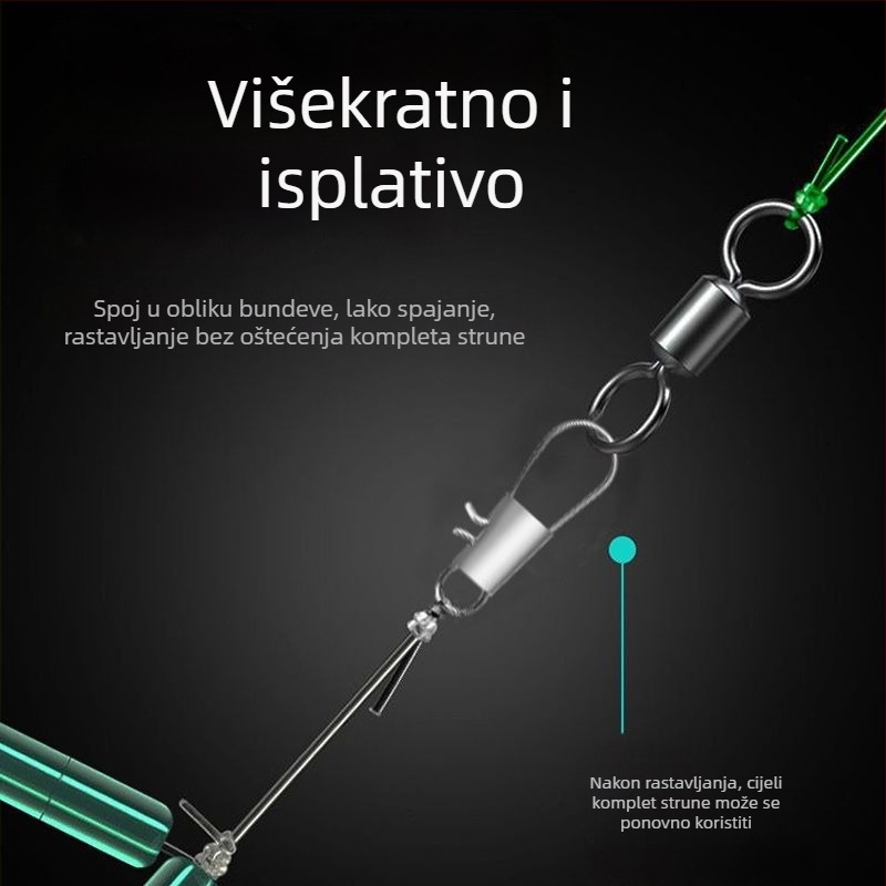 Nova ručna oprema s četiri udice, dvostruki udica, protiv zaplitanja, zlatni navoj na udici za divlji ribolov i tajvanski stil ribolova šarana