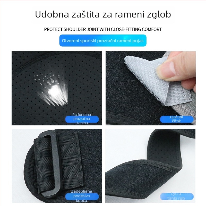 Prilagodljivi ramenski pojas sa trakom za zaštitu od istezanja i stabilizaciju dislokacije