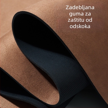 Jednobojna joga podloga od prirodnog kaučuka s velurovom površinom, protuklizna, profesionalna podloga za kućnu upotrebu, amortizacija i tiho korištenje