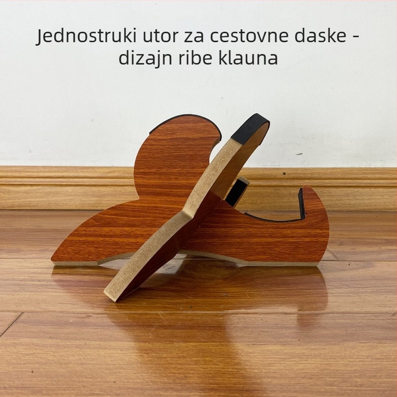 Stalak za izlaganje i skladištenje skateboarda i longboarda s dvostrukim nagibom