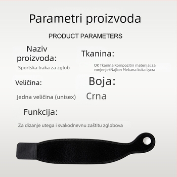 Neopren zaštita zapešća s prozračnim perforacijama, za sport, s omotačkim dizajnom i kopčom za palac