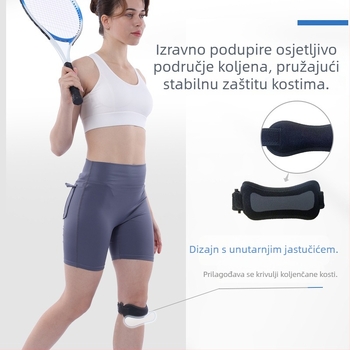 Silikonska steznja koljena s kompresijom, prozračna i ublažava udarce, za badminton, vožnju biciklom i planinarenje