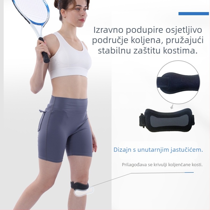 Silikonska steznja koljena s kompresijom, prozračna i ublažava udarce, za badminton, vožnju biciklom i planinarenje