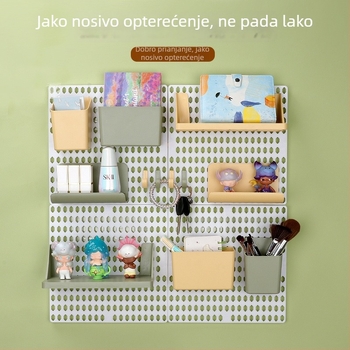 Pegboard zidni polica bez bušenja – skladišni stalak za dom, studentski dom, kuhinju i kupaonicu