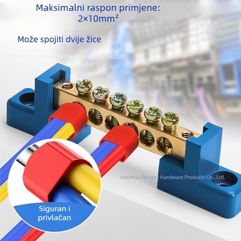 Termal blok tipa cijev s dvostrukim vodičem, predizoliran, europski bakreni terminali hladno presovani, komplet 800 komada u kutiji