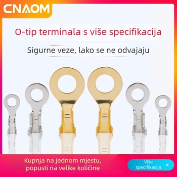 Okrugli uzemljivački priključak s presnim terminalom i oprugom, konektor za kabel u obliku O