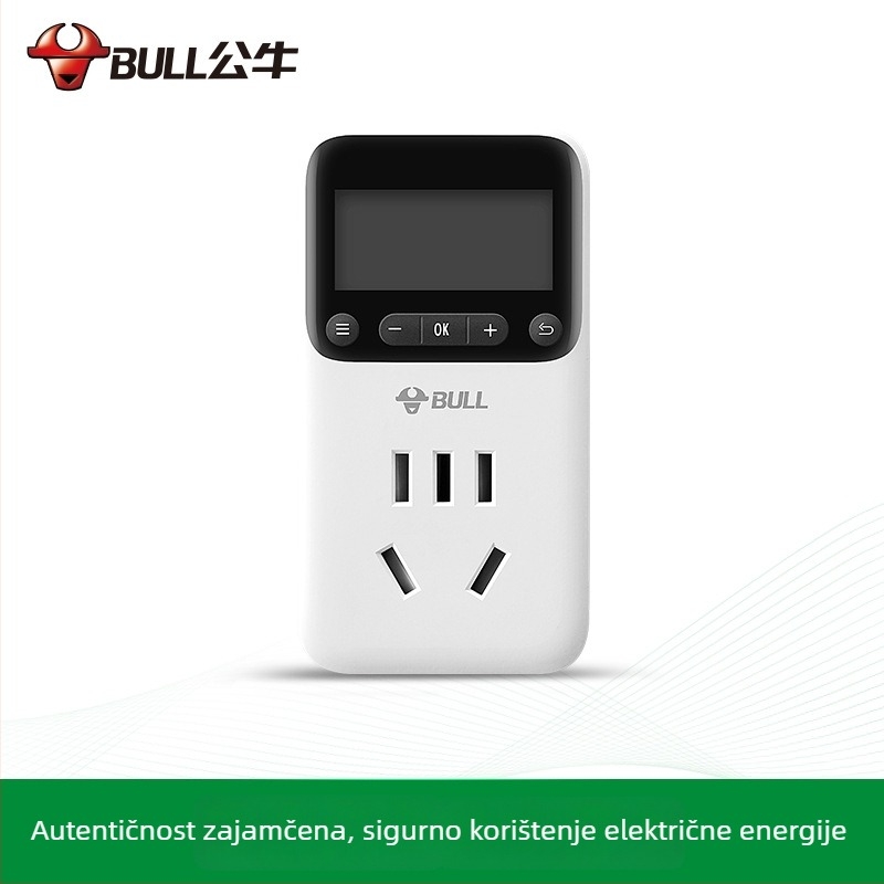 Bull D-1 elektronička utičnica s tajmerom za kućnu upotrebu s automatskim isključivanjem