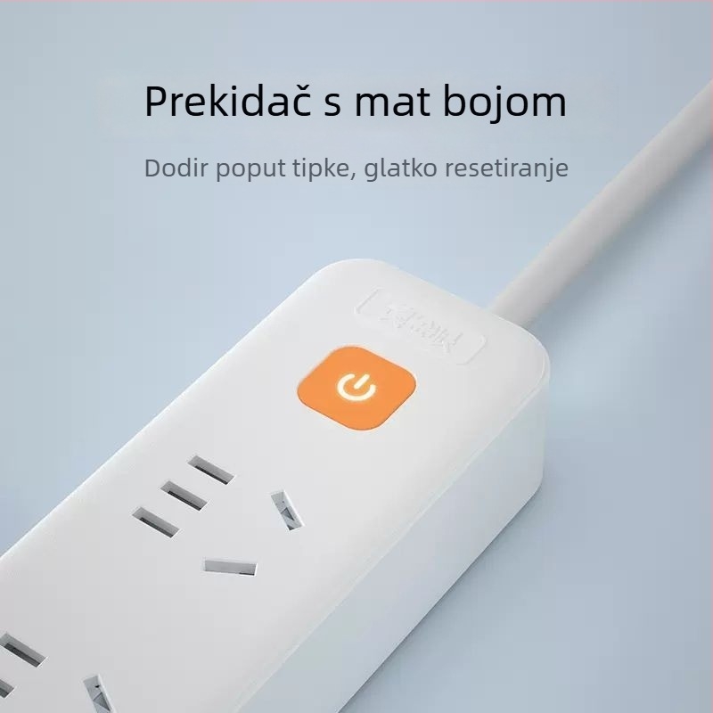 Nanfu Golden Eye višenamjenski produžni kabel s dugim kabelom, za studentski dom i dom, ploča utičnica, sigurnosne utičnice