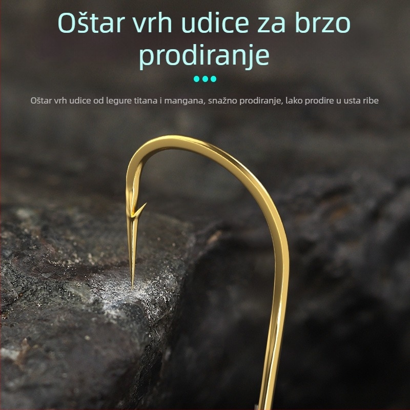 Ručno izrađena ribolovna kuka s vodilom linijom, dvostruka kuka, gotov set za Izu i Iseni udice