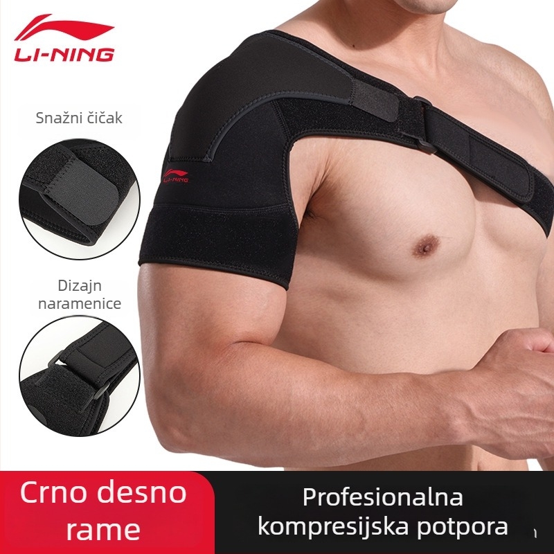 Li Ning Zaštitni pojas za rame za sport i rehabilitaciju – muški zaštitni pojas ramena za ozljedu rotatorne manžete