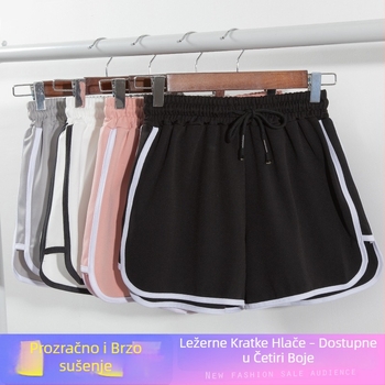 Ženski ljetni sportski šorc, udoban, slobodnog kroja, visokim strukom, neproziran, joga stil