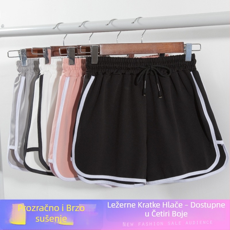Ženski ljetni sportski šorc, udoban, slobodnog kroja, visokim strukom, neproziran, joga stil