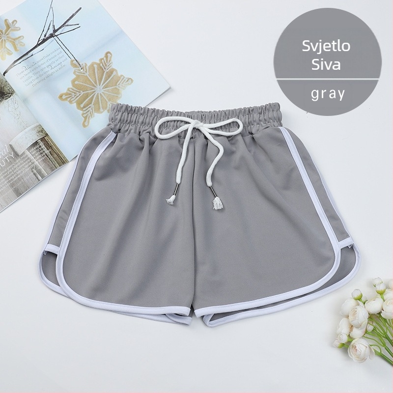 Ženski ljetni sportski šorc, udoban, slobodnog kroja, visokim strukom, neproziran, joga stil