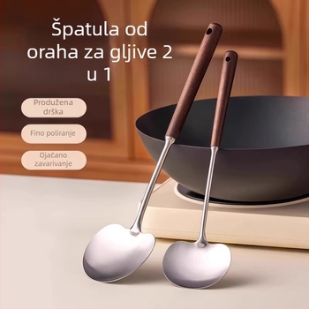 Špatula za gljive s dugim drškom, od 304 nerđajućeg čelika, kuhinjska špatula