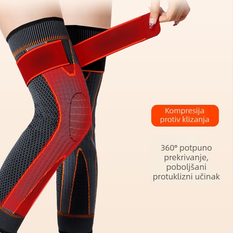 Koljena štitnici za toplinu, otporni na vjetar i klizanje, za biciklizam i sport, s dugim ili kratkim trakama.