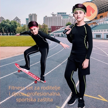 Dječji košarkaški trening komplet – topao prilagodljivi donji sloj, brzo sušeći sportski komplet