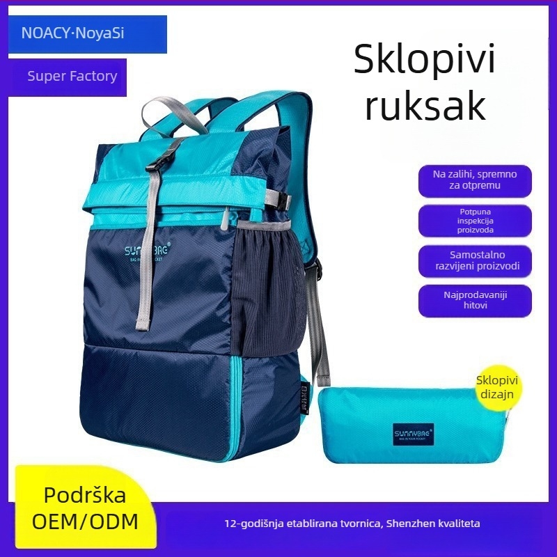 40L lagani sklopivi ruksak za putovanja, vodootporan, za planinarenje i outdoor aktivnosti