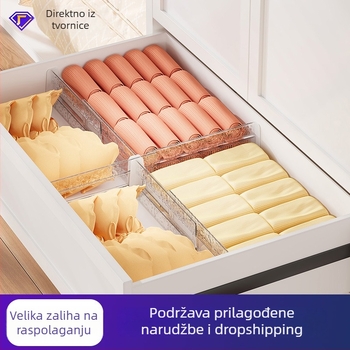 Dijeljivač ladice za donje rublje i čarape – prilagodljiv, proširiv, horizontalni ili vertikalni organizator (PET)
