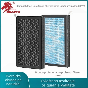 Filter kabine za Tesla Model 3/Y s HEPA aktivnim ugljem – kompozitni filter za neutralizaciju mirisa