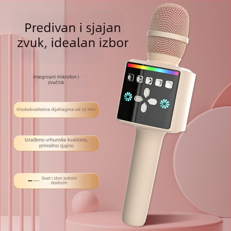 Bežični mikrofon za mobitel s ugrađenim zvučnikom, kućna upotreba, prijenos uživo i karaoke