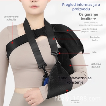 Ramenasti ortoza za rehabilitaciju nakon dislokacije ramena, hemiplegije i moždanog udara — zaštitni i fiksacijski pojas za rame, za odrasle