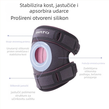 Tanak sportski štitnik za koljeno sa silikonim patelarim remenom za trčanje, planinarenje i fitness
