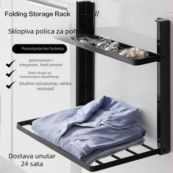 Bočni magnetski organizator za perilicu rublja, bez bušenja, zidni dvostruki organizator za odjeću, ručnike i ostale predmete