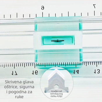 Plastični rezač papira A4, kompaktni kućni rezni alat s dvodirekcijskim preklopom