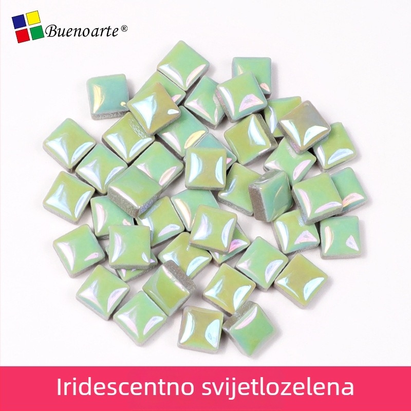 DIY keramički mozaik - 1 cm nepravilan fragment, ručno izrađeno, glazirano, zlatne, srebrne i šarene nijanse