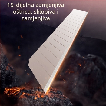 Deli višenamjenski nož s 18 mm oštricom: nož za tapete, otvarač kutija, veliki rezni nož za papir, umjetnički nož i oštrač olovaka
