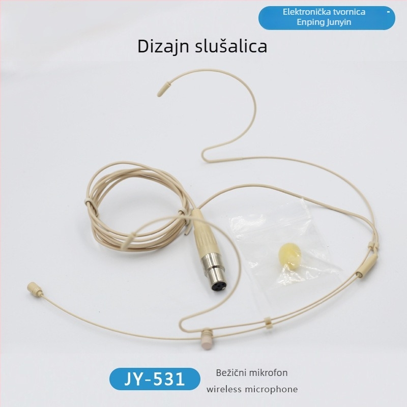 Kondenzacijski mikrofon za glavu u nijansi kože, 3,5 mm priključak, headset za računar za prijenos uživo