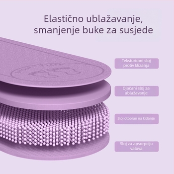 TPE podloga za preskakanje užeta, zvučno izolirana i apsorpcija udara, za kućni fitness i jogu