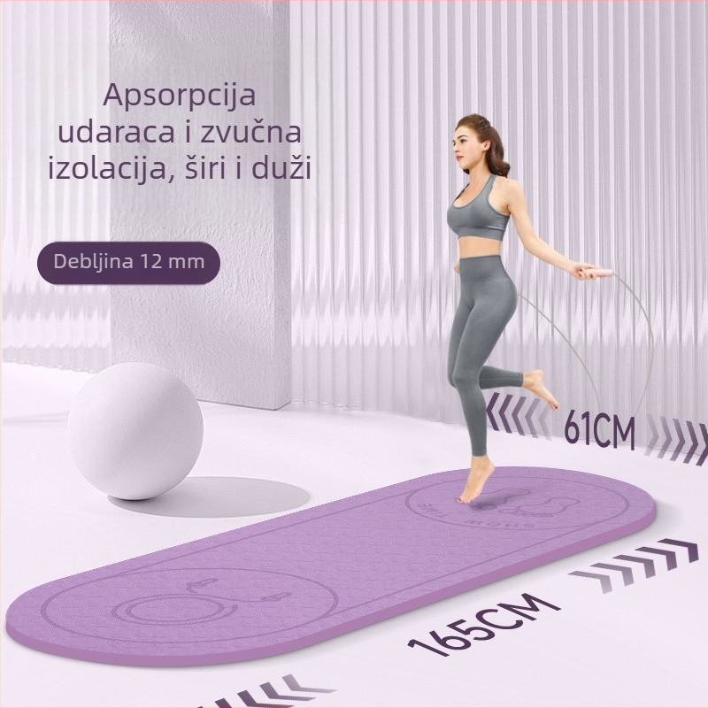 TPE podloga za preskakanje užeta, zvučno izolirana i apsorpcija udara, za kućni fitness i jogu