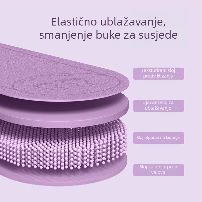 TPE podloga za preskakanje užeta, zvučno izolirana i apsorpcija udara, za kućni fitness i jogu