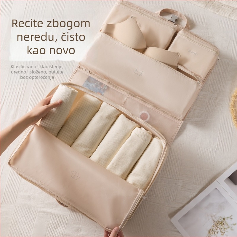 Putni organizator za odjeću 6 u 1 s preklopnim pretincima