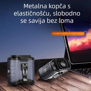 Ventilator za pojas za vanjsku upotrebu s USB bankom energije — dvostruka upotreba, kompaktni snažni ventilator