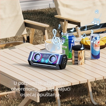 2025 Bežični Bluetooth stolni zvučnik s subwooferom za dom, vanjsku upotrebu i karaoke