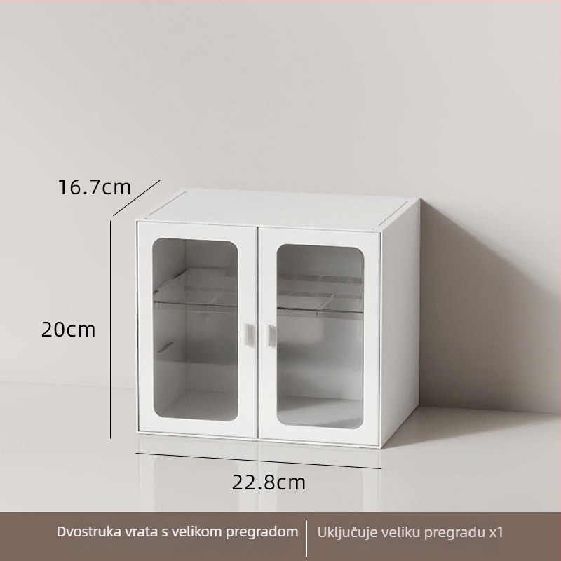 Lagani luksuzni stalak za šalice, višeslojni, pogodan za šalice, čaše za vodu i kavu; zatvoren, otporan na prašinu, stolni organizator