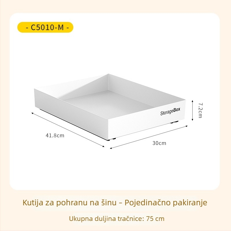 Izvlačni organizator ormara bez bušenja s prilagodljivim pretincima za kuhinjske potrepštine